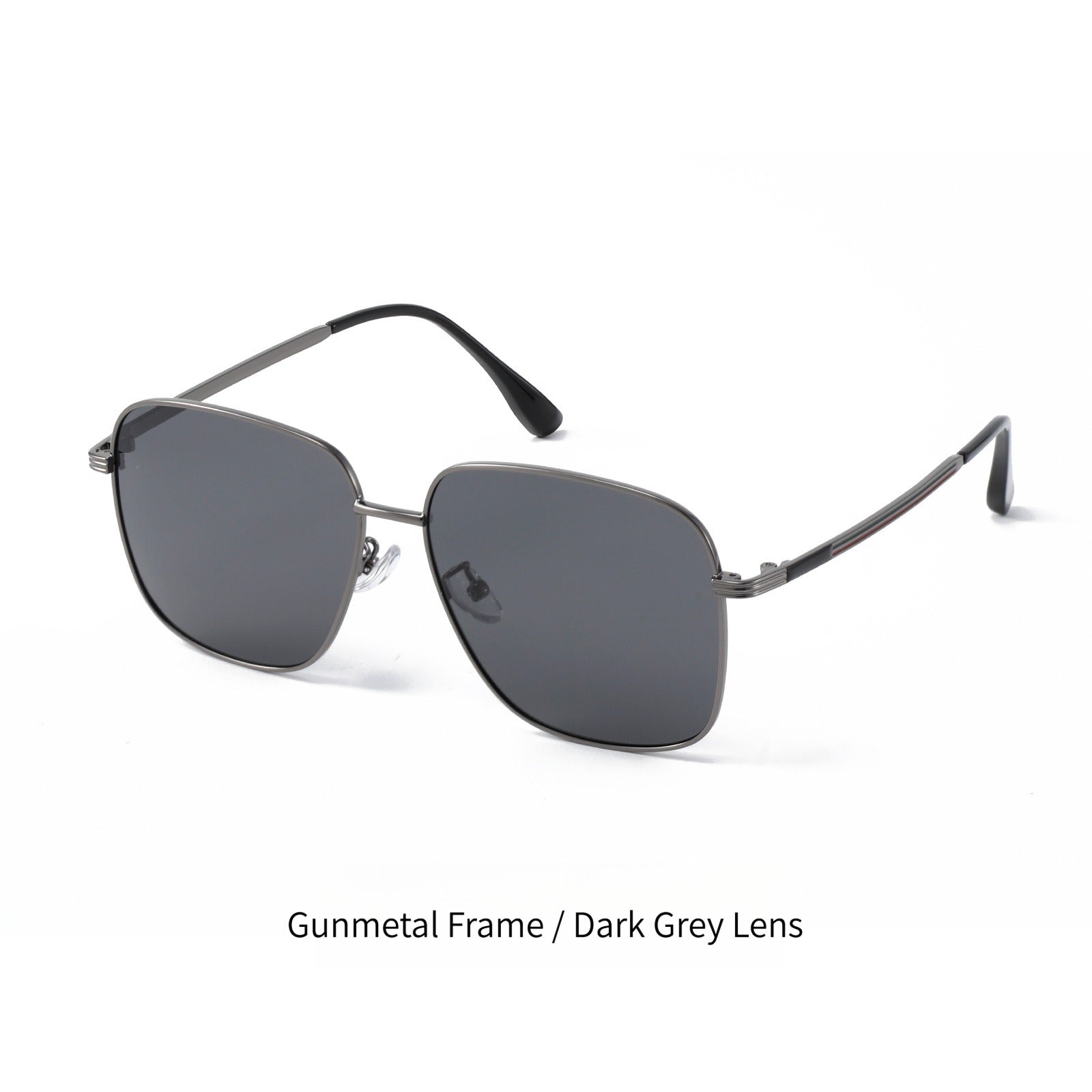 Vintage Polarized Square Sunglasses for Men – Lightweight Metal Frame UV400 Eyewear