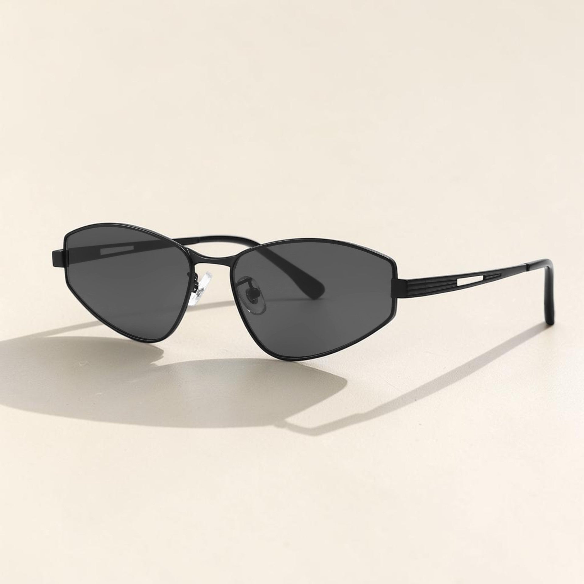 Y2K Futuristic Slim Sunglasses – Street Style Metal Frame