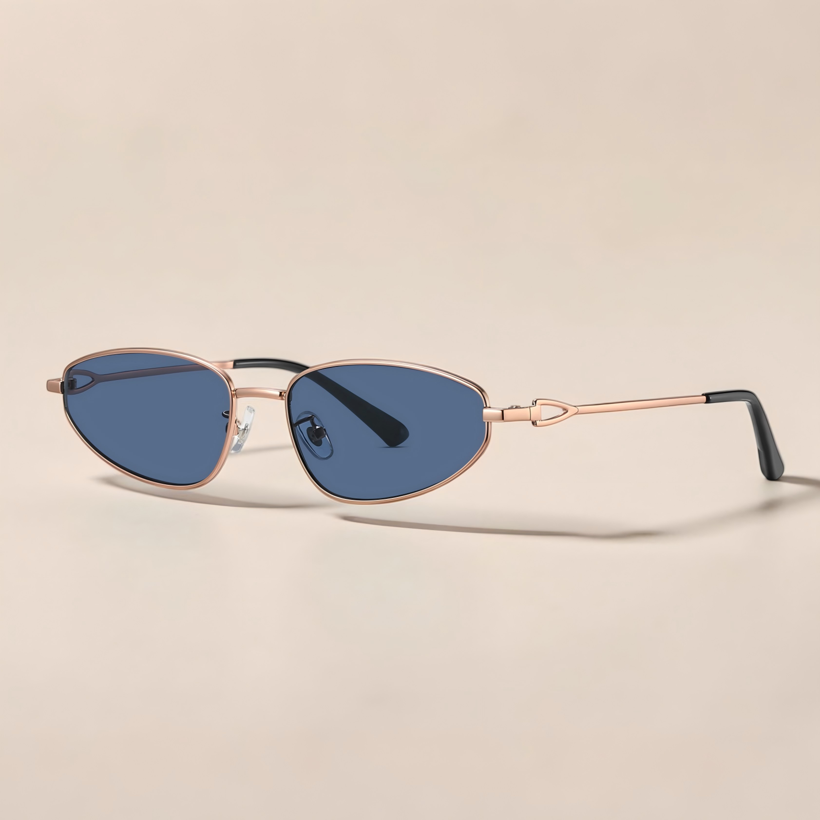Vintage Slim Frame Sunglasses – Retro Metal Unisex Shades