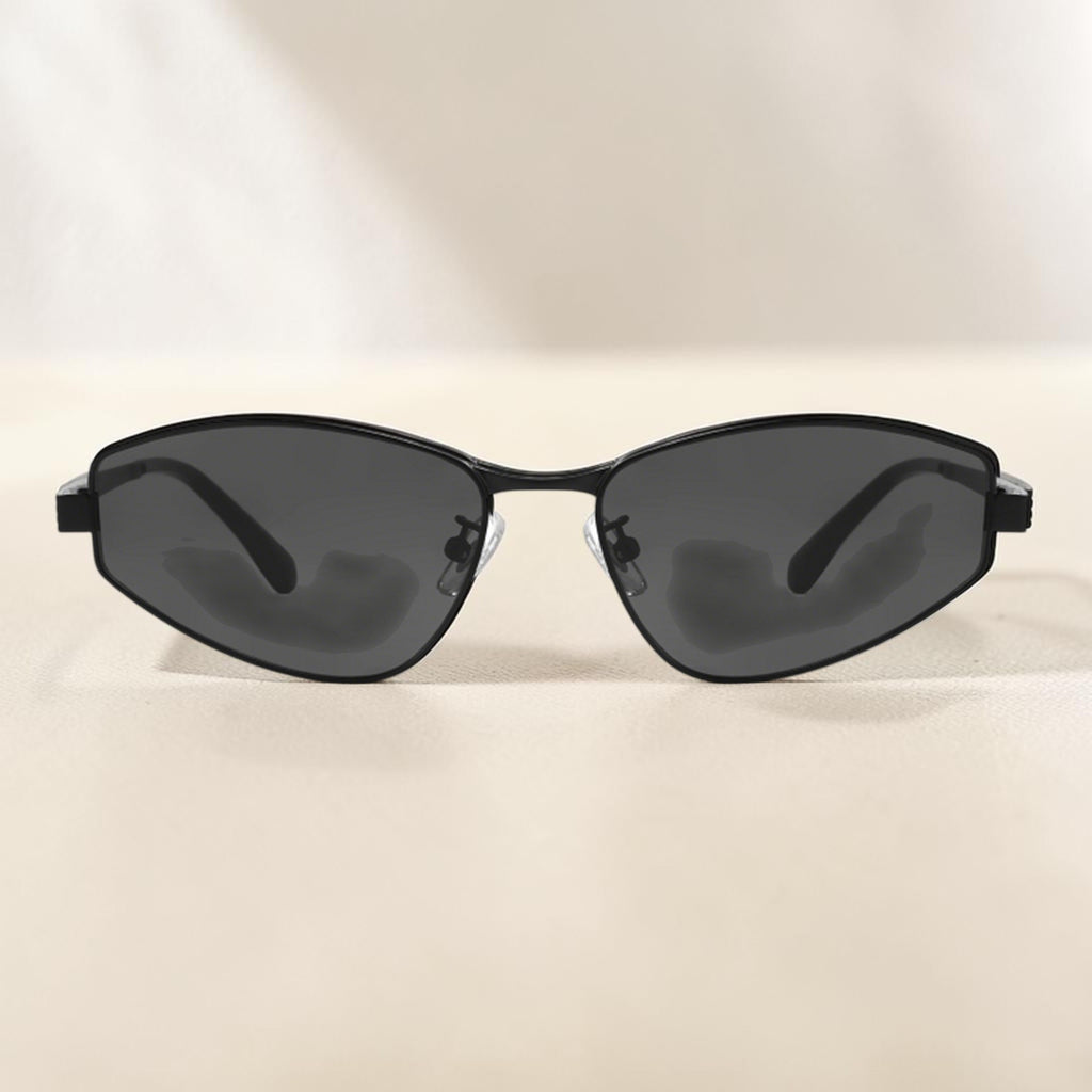 Y2K Futuristic Slim Sunglasses – Street Style Metal Frame