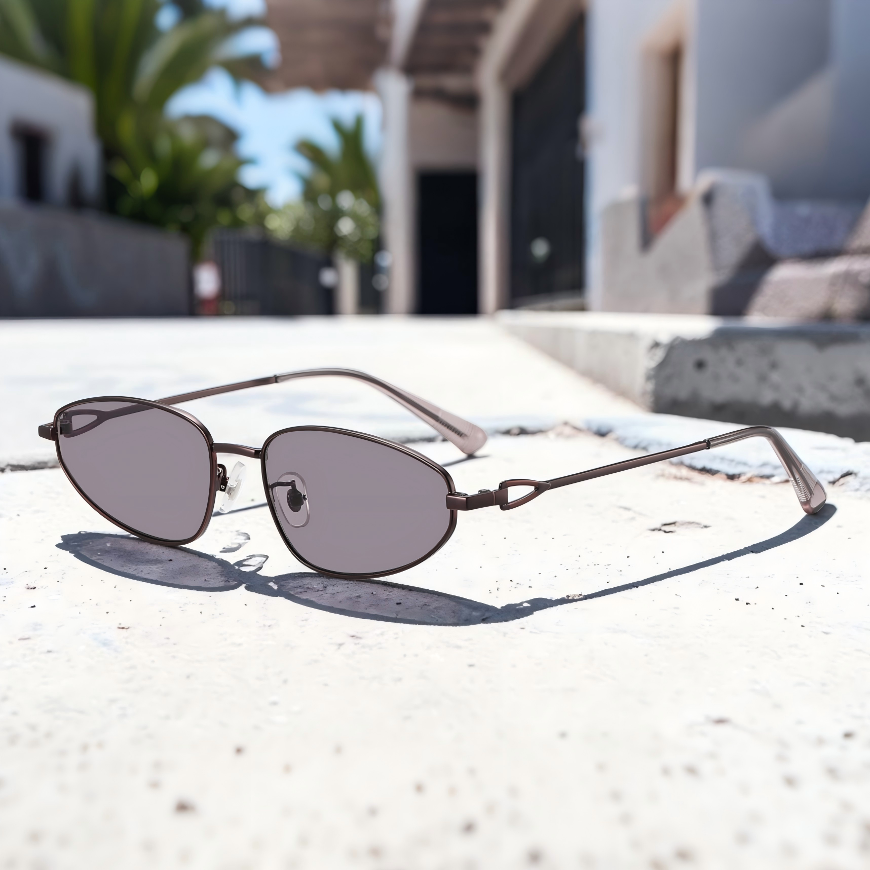 Vintage Slim Frame Sunglasses – Retro Metal Unisex Shades