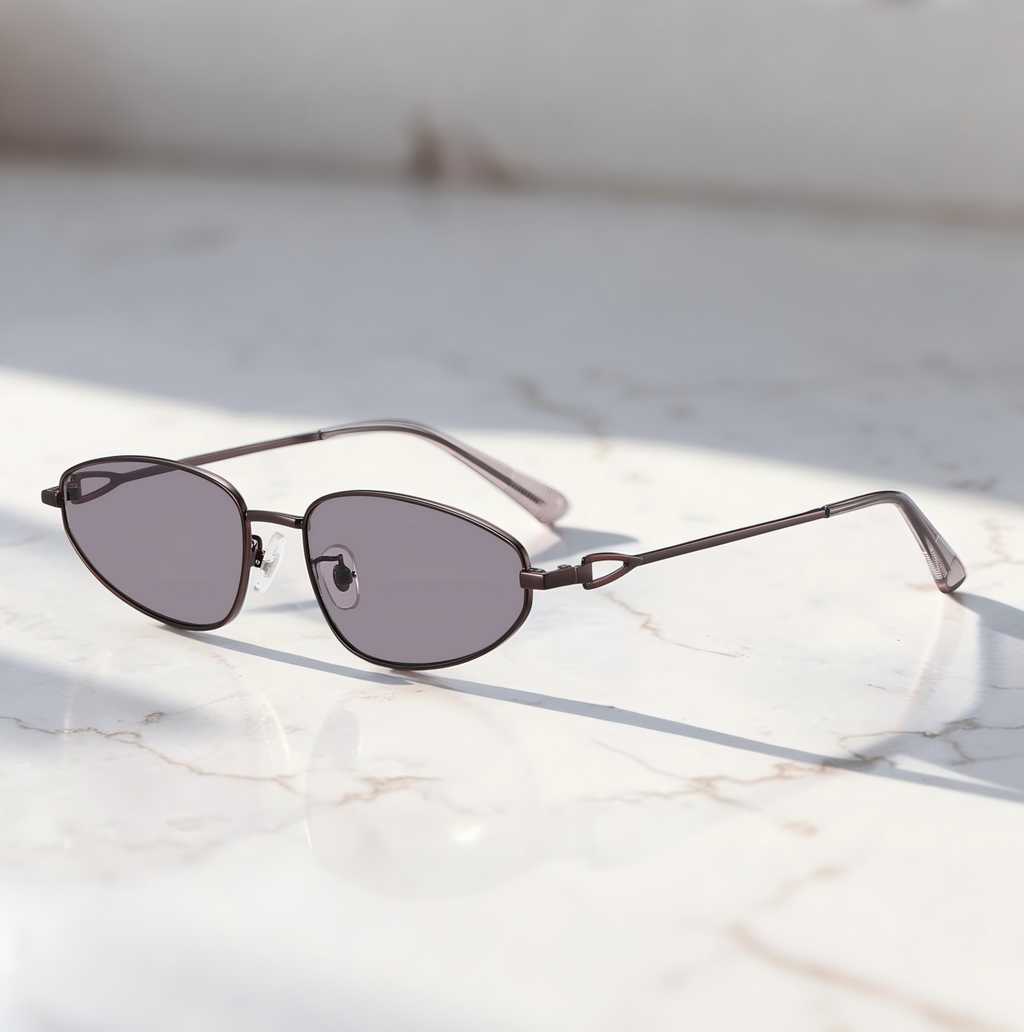 Vintage Slim Frame Sunglasses – Retro Metal Unisex Shades