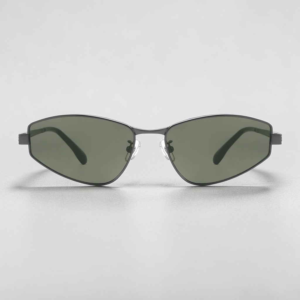 Y2K Futuristic Slim Sunglasses – Street Style Metal Frame