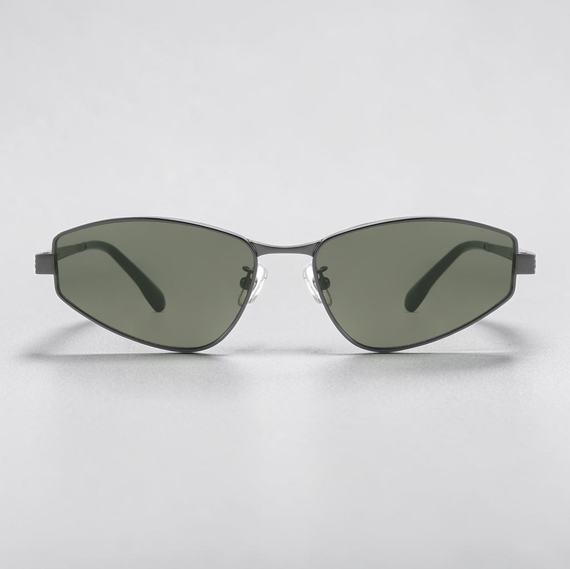 Y2K Futuristic Slim Sunglasses – Street Style Metal Frame