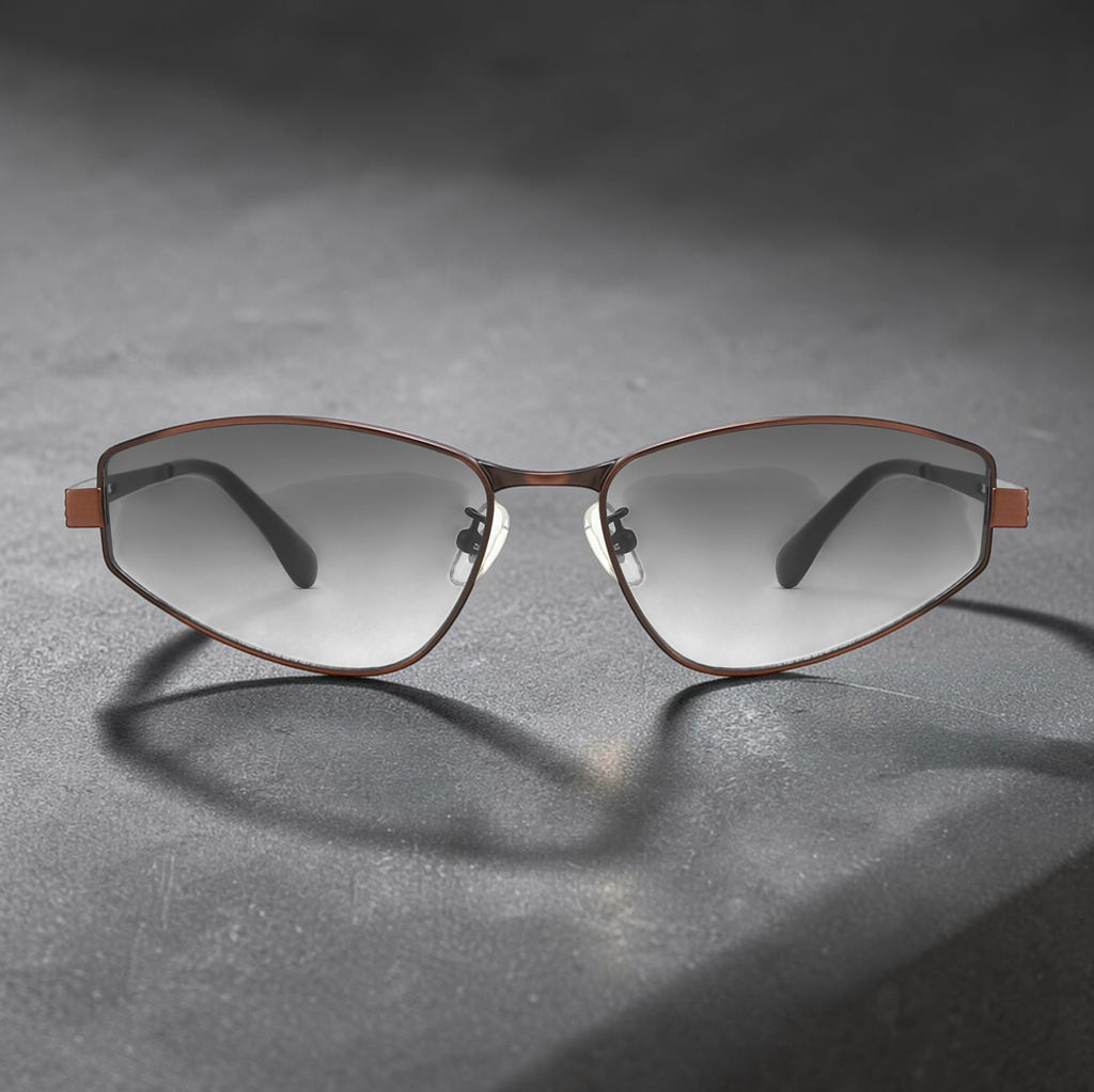 Y2K Futuristic Slim Sunglasses – Street Style Metal Frame