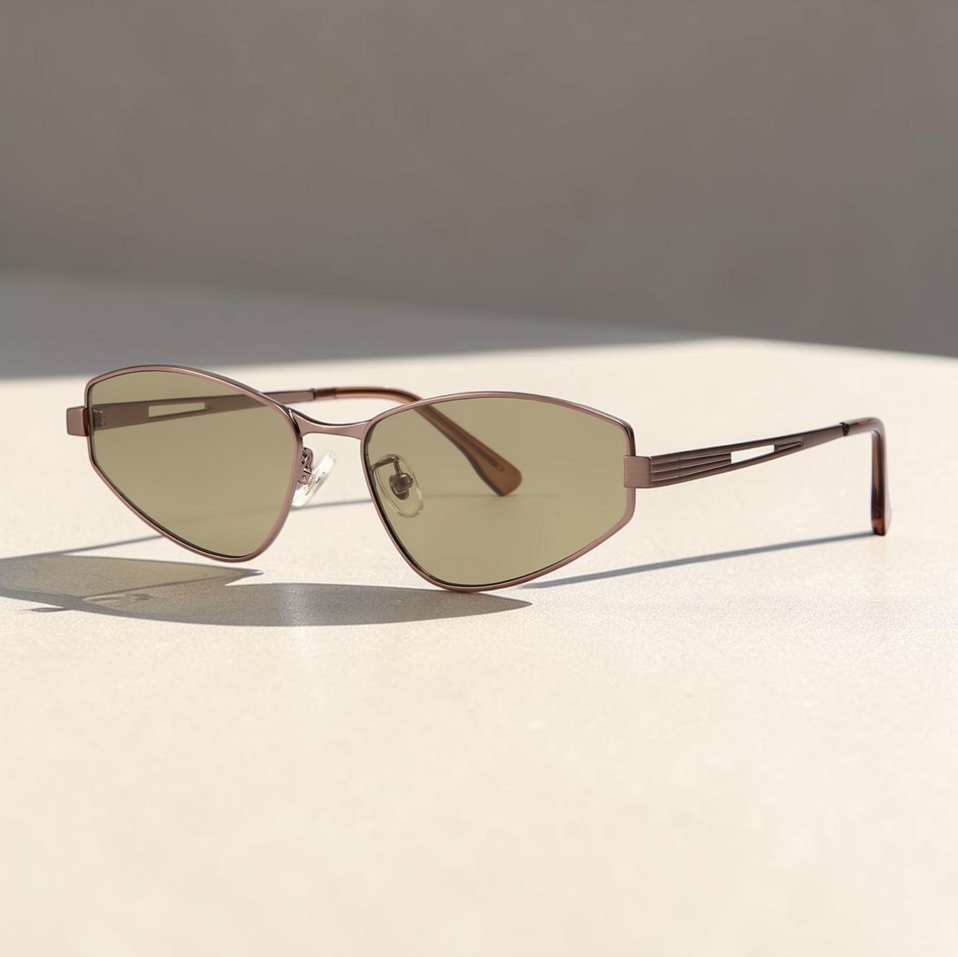 Y2K Futuristic Slim Sunglasses – Street Style Metal Frame