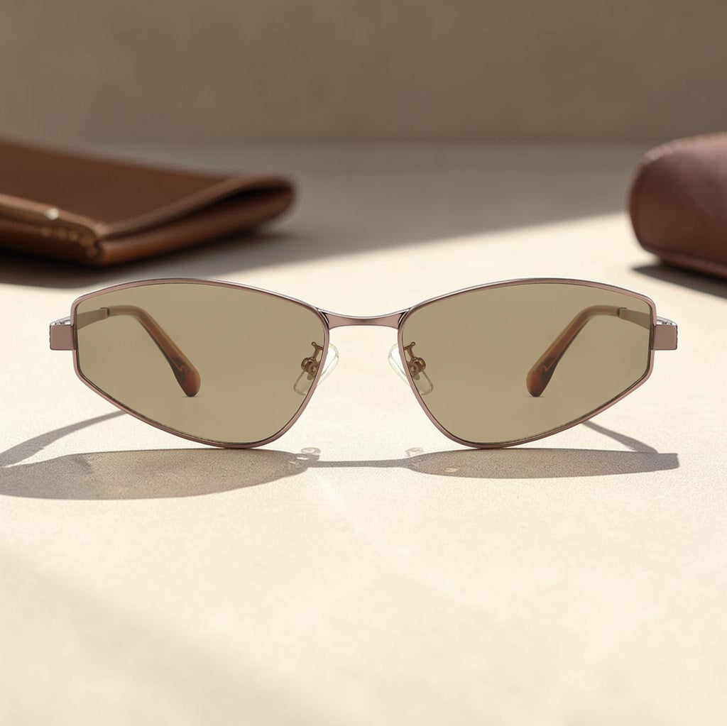 Y2K Futuristic Slim Sunglasses – Street Style Metal Frame