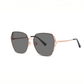 Luxury Oversized Square Sunglasses – Rose Gold Frame, Lightweight Metal, UV400 Protection