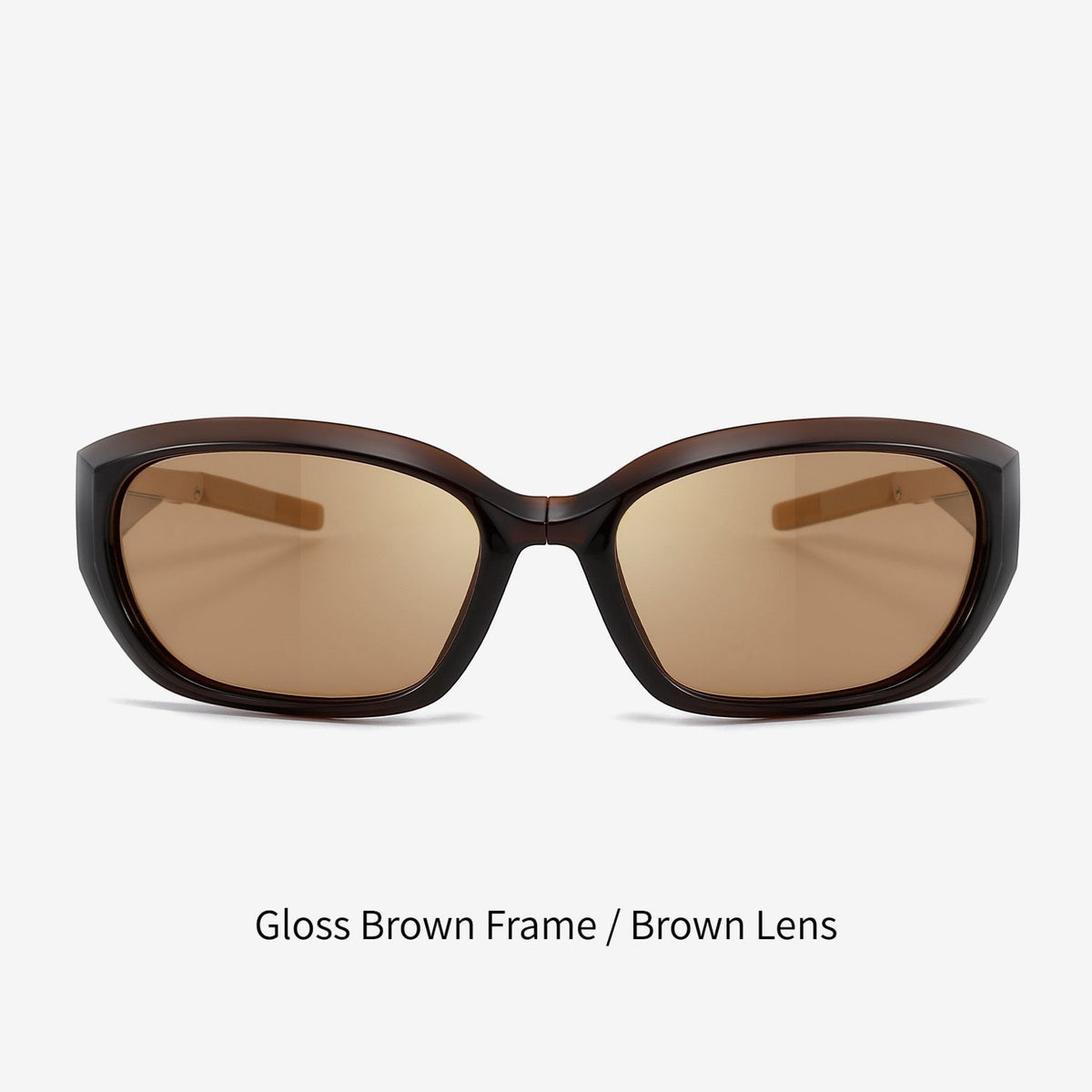 Gloss warm brown TR90 frame AvilaDubee JL8889 pocket fold polarized sunglasses, brown tint UV400 lenses ergonomic anti-slip fit for hiking beach casual daily wear