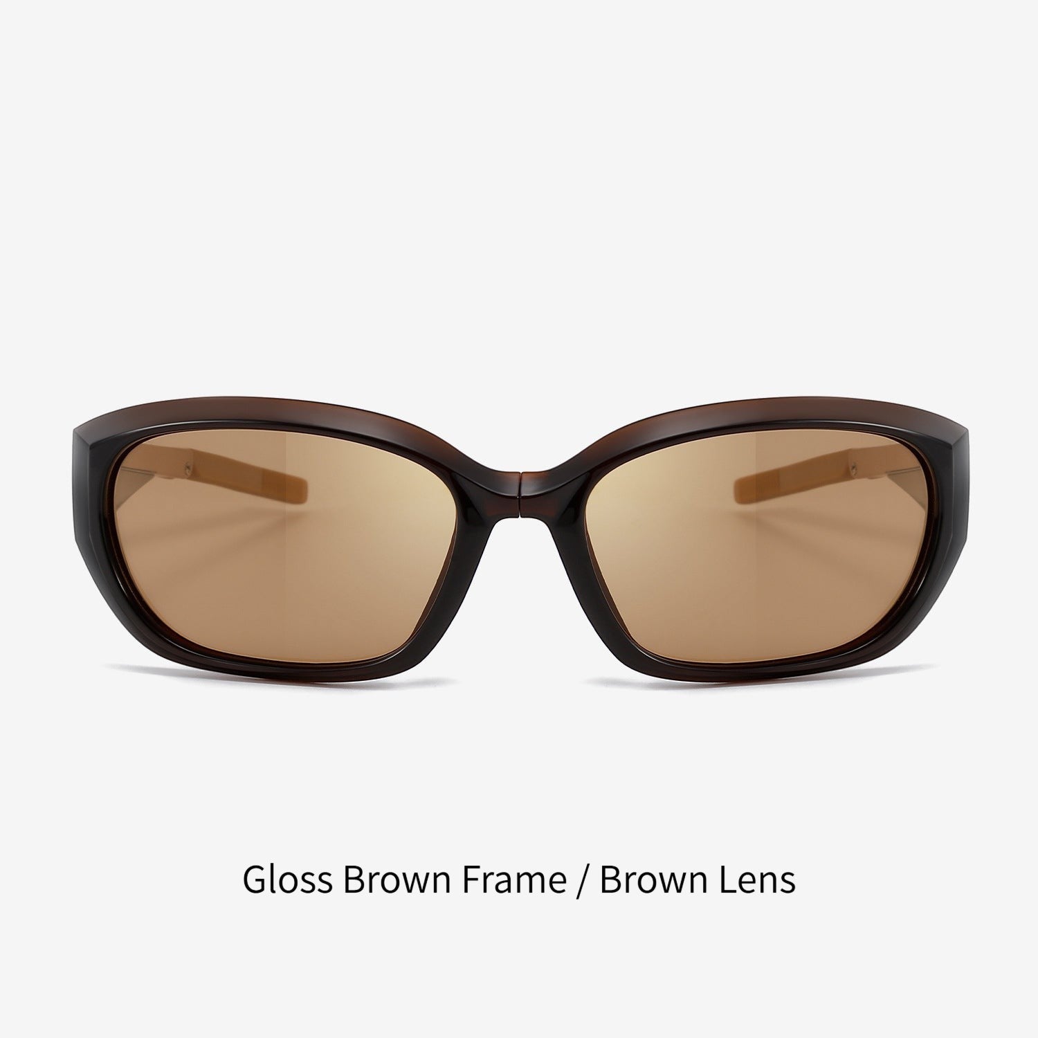 Gloss warm brown TR90 frame AvilaDubee JL8889 pocket fold polarized sunglasses, brown tint UV400 lenses ergonomic anti-slip fit for hiking beach casual daily wear