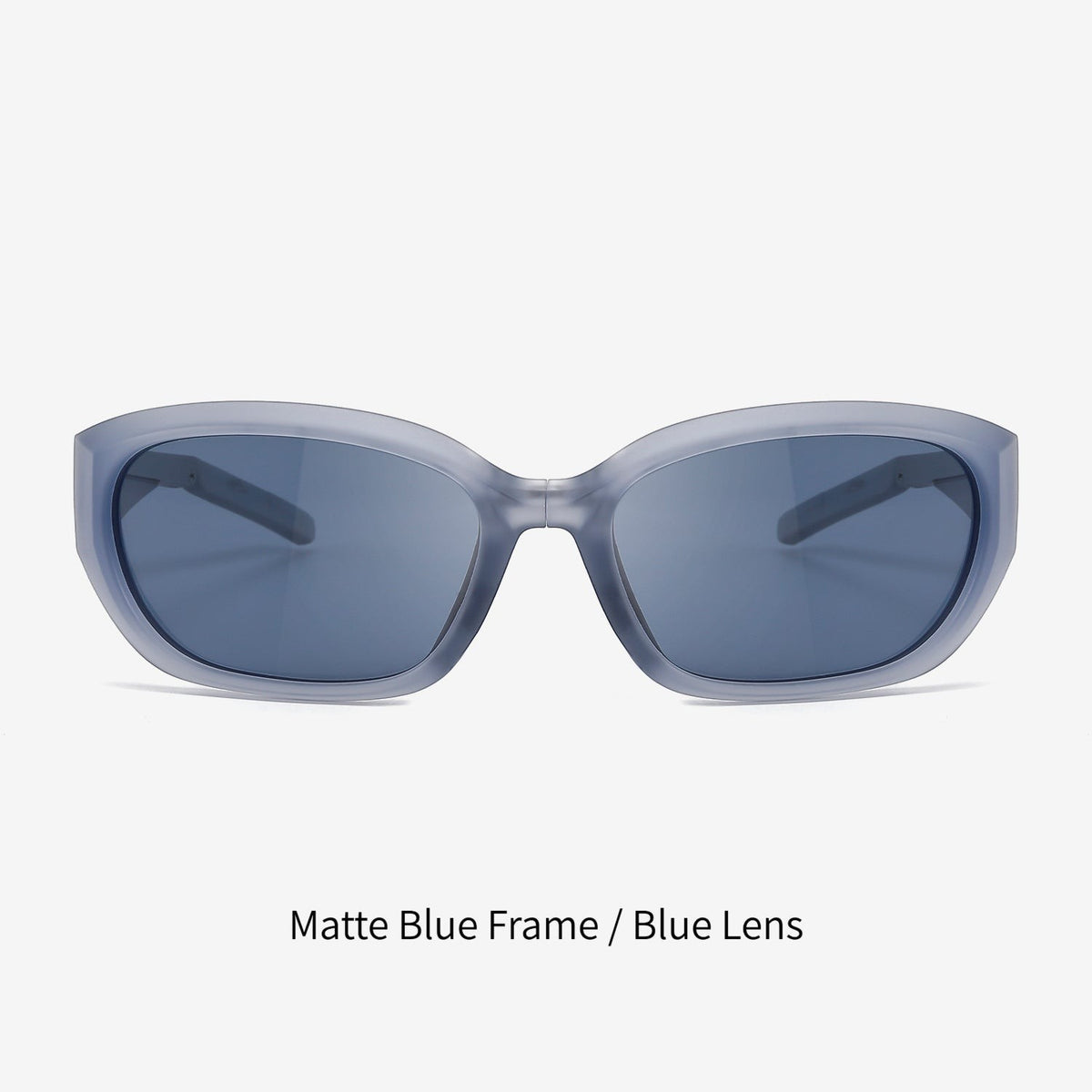Matte translucent blue TR90 frame AvilaDubee JL8889 foldable polarized sunglasses, cool blue tint UV400 lenses compact pocket fold design outdoor sport eyewear variant photo