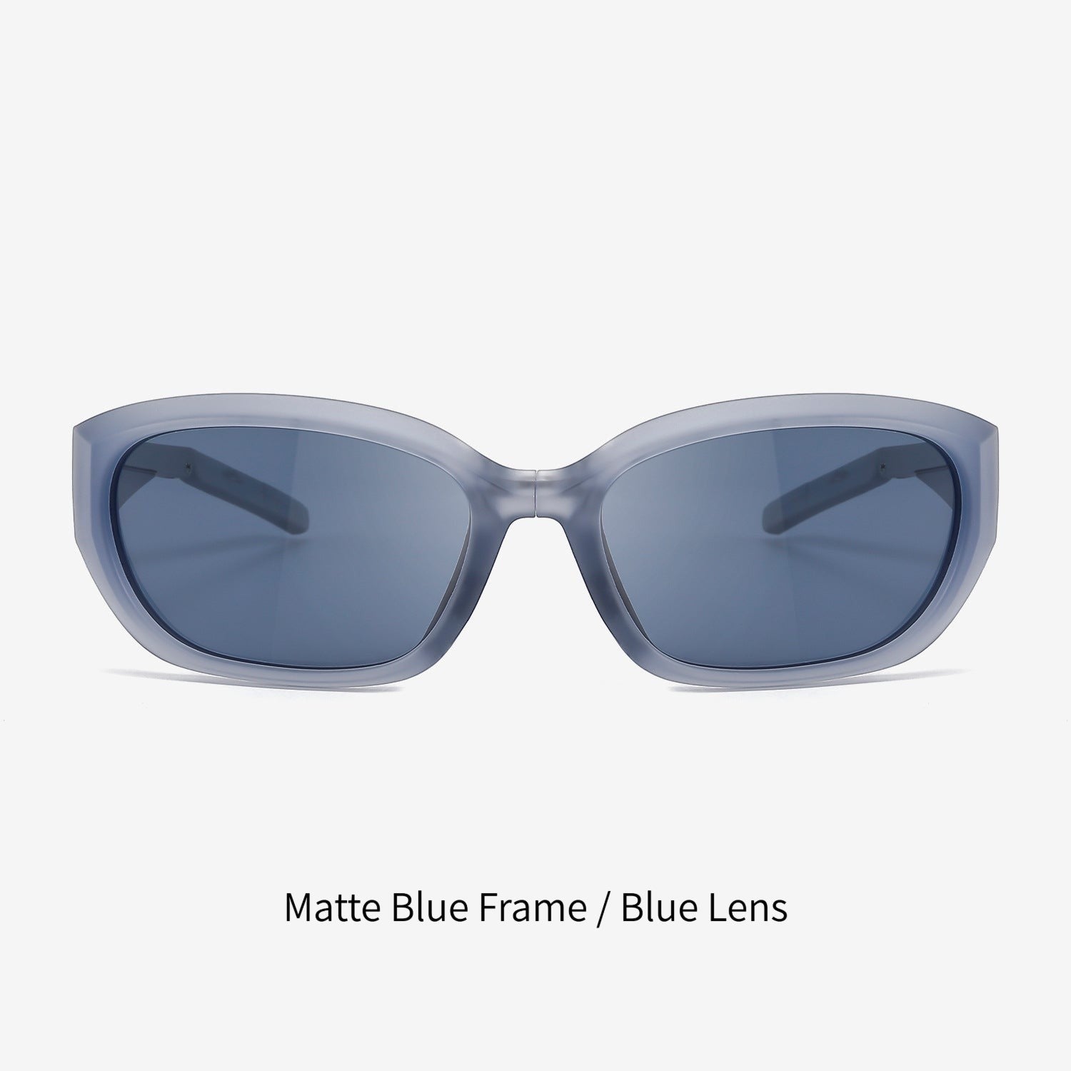 Matte translucent blue TR90 frame AvilaDubee JL8889 foldable polarized sunglasses, cool blue tint UV400 lenses compact pocket fold design outdoor sport eyewear variant photo