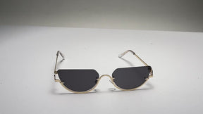 AvilaDubee Semi-Rimless Cat Eye Sunglasses For Women, UV400, Metal Frame Fashion Shades for Party & Daily Wear